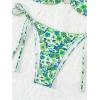 imageSOLY HUX Bikini Sets for Women Floral Print Tie Side Bathing Suits Two Piece SwimsuitGreen Floral