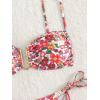 imageSOLY HUX Bikini Sets for Women Floral Print Tie Side Bathing Suits Two Piece SwimsuitMulticoloured Floral