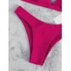 imageSOLY HUX Bikini Sets for Women Sexy Triangle High Cut Bikini Bathing Suits 2 Piece SwimsuitSolid Hot Pink