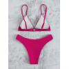 imageSOLY HUX Bikini Sets for Women Sexy Triangle High Cut Bikini Bathing Suits 2 Piece SwimsuitSolid Hot Pink