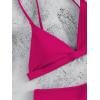 imageSOLY HUX Bikini Sets for Women Sexy Triangle High Cut Bikini Bathing Suits 2 Piece SwimsuitSolid Hot Pink