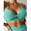 imageSOLY HUX Bikini Sets for Women Twist Front High Waisted Swimsuit Two Piece Bathing SuitsSolid Mint Green