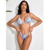 imageSOLY HUX Womens 2 Piece Bikini Set Halter String Triangle Tie Side Swimsuit Bathing SuitsBlue and White Floral