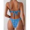 imageSOLY HUX Womens 2 Piece Bikini Sets Boho Floral Print Underwire Swimsuit Tie Front Cut Out Bathing SuitBlue Floral