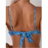 imageSOLY HUX Womens 2 Piece Bikini Sets Boho Floral Print Underwire Swimsuit Tie Front Cut Out Bathing SuitBlue Floral