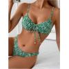 imageSOLY HUX Womens 2 Piece Bikini Sets Boho Floral Print Underwire Swimsuit Tie Front Cut Out Bathing SuitMulticolor