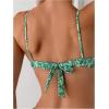 imageSOLY HUX Womens 2 Piece Bikini Sets Boho Floral Print Underwire Swimsuit Tie Front Cut Out Bathing SuitMulticolor
