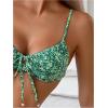 imageSOLY HUX Womens 2 Piece Bikini Sets Boho Floral Print Underwire Swimsuit Tie Front Cut Out Bathing SuitMulticolor