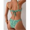 imageSOLY HUX Womens 2 Piece Bikini Sets Boho Floral Print Underwire Swimsuit Tie Front Cut Out Bathing SuitMulticolor