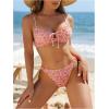 imageSOLY HUX Womens 2 Piece Bikini Sets Boho Floral Print Underwire Swimsuit Tie Front Cut Out Bathing SuitMulticoloured Floral
