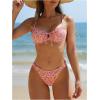 imageSOLY HUX Womens 2 Piece Bikini Sets Boho Floral Print Underwire Swimsuit Tie Front Cut Out Bathing SuitMulticoloured Floral