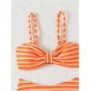 imageSOLY HUX Womens Bikini Sets Striped Bowknot Bathing Suits Spaghetti Strap Two Piece SwimsuitOrange Striped