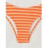 imageSOLY HUX Womens Bikini Sets Striped Bowknot Bathing Suits Spaghetti Strap Two Piece SwimsuitOrange Striped