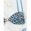 imageSOLY HUX Womens Bikini Sets Two Piece Leopard Print Swimsuit High Cut Spaghetti Straps Bathing SuitBlue Leopard