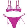 imageSOLY HUX Womens Bikini Sets Underwire Bathing Suits High Waisted Tie Side Two Piece SwimsuitsHot Pink