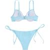 imageSOLY HUX Womens Bikini Sets Underwire Bathing Suits High Waisted Tie Side Two Piece SwimsuitsLight Blue