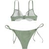 imageSOLY HUX Womens Bikini Sets Underwire Bathing Suits High Waisted Tie Side Two Piece SwimsuitsMint Green
