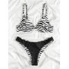 imageSOLY HUX Womens Bikini Sets Zebra Striped Bathing Suits Two Piece SwimsuitBlack and White Zebra Stripe