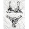 imageSOLY HUX Womens Bikini Sets Zebra Striped Bathing Suits Two Piece SwimsuitBlack and White Zebra Stripe