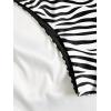 imageSOLY HUX Womens Bikini Sets Zebra Striped Bathing Suits Two Piece SwimsuitBlack and White Zebra Stripe