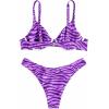 imageSOLY HUX Womens Bikini Sets Zebra Striped Bathing Suits Two Piece SwimsuitPurple Zebra Stripe