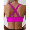 imageSOLY HUX Womens Bikini Tops V Neck Criss Cross Back Spaghetti Strap Padded Bathing Suit Swim Top OnlyPure Hotpink
