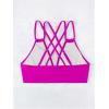 imageSOLY HUX Womens Bikini Tops V Neck Criss Cross Back Spaghetti Strap Padded Bathing Suit Swim Top OnlyPure Hotpink