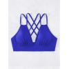 imageSOLY HUX Womens Bikini Tops V Neck Criss Cross Back Spaghetti Strap Padded Bathing Suit Swim Top OnlyPure Royal Blue