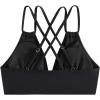imageSOLY HUX Womens Bikini Tops V Neck Criss Cross Back Spaghetti Strap Padded Bathing Suit Swim Top OnlySolid Black