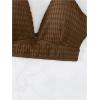 imageSOLY HUX Womens Criss Cross Lace Up Back Bikini Top Swimsuit Bathing Suit TopsPlain Coffee Brown