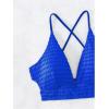 imageSOLY HUX Womens Criss Cross Lace Up Back Bikini Top Swimsuit Bathing Suit TopsPlain Royal Blue