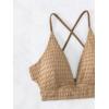 imageSOLY HUX Womens Criss Cross Lace Up Back Bikini Top Swimsuit Bathing Suit TopsPure Brown