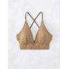 imageSOLY HUX Womens Criss Cross Lace Up Back Bikini Top Swimsuit Bathing Suit TopsPure Brown