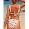 imageSOLY HUX Womens Floral Print Bathing Suit Underwire Bikini Sets Two Piece SwimsuitMulticoloured Floral