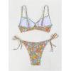 imageSOLY HUX Womens Floral Print Bikini Sets Underwire Tie Side Bathing Suits Two Piece SwimsuitBlue Floral
