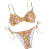 imageSOLY HUX Womens Floral Print Bikini Sets Underwire Tie Side Bathing Suits Two Piece SwimsuitMulticoloured Floral