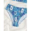 imageSOLY HUX Womens Floral Print Smocked Bikini Set 2 Piece Swimsuit Bathing SuitsBlue Floral
