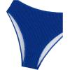 imageSOLY HUX Womens Floral Print Smocked Bikini Set 2 Piece Swimsuit Bathing SuitsSolid Royal Blue