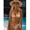 imageSOLY HUX Womens Floral Print Spaghetti Strap Bikini Bathing Suit 2 Piece SwimsuitsGreen Blue Pink