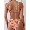 imageSOLY HUX Womens Floral Print Spaghetti Strap Bikini Bathing Suit 2 Piece SwimsuitsMulticoloured Ditsy Floral