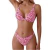 imageSOLY HUX Womens Floral Print Spaghetti Strap Bikini Bathing Suit 2 Piece SwimsuitsMulticoloured Floral