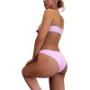 imageSOLY HUX Womens Floral Print Tie Front Bandeau Bikini Bathing Suit 2 Piece SwimsuitsPink
