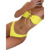 imageSOLY HUX Womens Floral Print Tie Front Bandeau Bikini Bathing Suit 2 Piece SwimsuitsYellow Floral