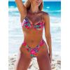 imageSOLY HUX Womens Floral Print Underwire High Cut Bikini Sets Two Piece Swimsuit Bathing SuitsMulticoloured Floral