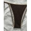imageSOLY HUX Womens Halter Tie Side Bikini Set High Cut Triangle Textured Swimsuit 2 Piece Bathing SuitCoffee Brown