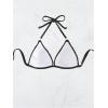 imageSOLY HUX Womens Textured Push Up Bikini Top Halter Tie Backless Bathing Suit Tops Cheeky SwimsuitsPlain Black