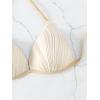 imageSOLY HUX Womens Textured Push Up Bikini Top Halter Tie Backless Bathing Suit Tops Cheeky SwimsuitsSolid Beige