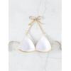 imageSOLY HUX Womens Textured Push Up Bikini Top Halter Tie Backless Bathing Suit Tops Cheeky SwimsuitsSolid Beige