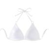 imageSOLY HUX Womens Textured Push Up Bikini Top Halter Tie Backless Bathing Suit Tops Cheeky SwimsuitsSolid White