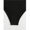 imageSOLY HUX Womens Two Piece Swimsuit Halter Drawstring Side Bathing Suit Bikini Sets Plain Black Small
